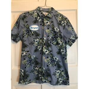 28 PALMS owling Shirt Men's XL Short Sleeved 100% Cotton